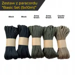 Paracord n&ouml;&ouml;rikomplekt EdcX 550, 5 tk x 10 m