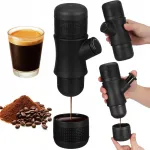 Kaasaskantav k&auml;eshoitav espresso kohvimasin, must, 80 ml