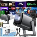 Hoco kaasaskantav 4K WiFi Android TV projektor nutik&otilde;lariga