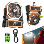 Kokkupandav vaikne telkimise ventilaator, 4 kiirust, sobib telkidele
