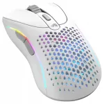 Juhtmevaba hiir Glorious D2, 66 g, teflon, 2.4 GHz, Bluetooth, 26000 DPI, valge, m&auml;ngimiseks