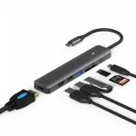USB-C 7-&uuml;hes adapter: HDMI 4K, USB 3.0, SD kaardilugeja