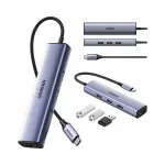 UGREEN CM475 adapter, USB-C 3x USB 3.0, RJ45, USB-C PD-ga