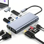 HUB 11in1 adapter, USB-C, HDMI 4K, LAN Gigabit, Power Delivery