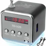 TD-V26 kaasaskantav traadita k&otilde;lar, FM-raadio, USB, AUX, micro SD
