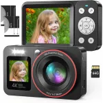 Kompaktne 4K 64MP digitaalne fotokaamera 18x digitaalse suumiga