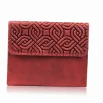 Naiste nahast rahakott RFID kaitsega, geomeetrilise disainiga