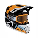 Maastiku kiiver koos prillidega LEATT KIT MOTO 7.5 V25 oranž, suurus S