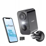 V&auml;ljas kasutatav juhtmevaba WiFi kaamera, 2K 3MP, 4&times; suum, akuga, 32GB SD-ga