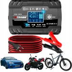 Automaatne auto akulaatori laadija 12V/24V taastamisfunktsiooniga