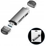 6-in-1 kaardilugeja: SD, TF, MicroSD, USB-C, Micro-USB, USB 3.0