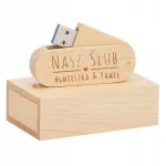 Puidust USB-m&auml;lupulk karbis graveeritud logoga, 16 GB