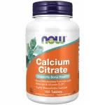 Toidulisand NOW Calcium Citrate 100 tabletti, kaltsium, D-vitamiin, tsink