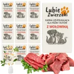 K&uuml;lmutatud roheline BARF liha koertele, veise- ja linnuliha kuubikud, 10 kg