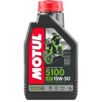 Mootori&otilde;li MOTUL 5100 15W50, pool-s&uuml;nteetiline, mootorratastele, 1 l