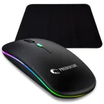 Juhtmevaba hiir Bluetoothi, RGB-valguse ja hiiremattiga