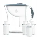 Dafi ATRIA veefiltri 2,4 l kann steel grey, 4 Classic filtriga