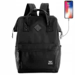 Seljakott Himawari 9004 s&uuml;learvutile 14,1", USB-ga, must