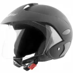 Avatud must matt kiiver motole ja rollerile, S suurus