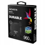 V&auml;line SSD k&otilde;vaketas ADATA SD600Q 960GB, must, USB 3.2/2.0, &uuml;hilduv PS4, PS5 ja Xboxiga