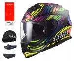 Motorratturi kiiver LS2 FF800 Storm II, integreeritud, M.BL Rainbow, XS
