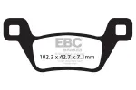 Mootorratta piduriklotsid EBC KYMCO MXU 500, DXU (12-13)