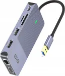 USB jagaja GIQ 11in1, USB 3.0 / USB-C, VGA, HDMI 4K, SD, TF, AUX, LAN RJ45