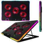 Reguleeritav s&uuml;learvuti jahutusalus LED RGB-valgustusega, 12&ndash;17