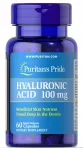 Puritans Pride H&uuml;aluroonhape 100 mg toidulisand 60 kapslit