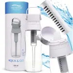 Veefiltriga pudel Aqualogis Aqua&Go 0,5 l valge