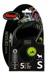 Automaatne koera jalutusrihm Flexi Design, must, 5 m, S suurus