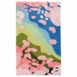 Vaiptee, v&auml;rviline, 60x100 cm, pehme ja siidine tekstuur