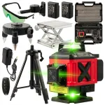 Laser nivelleerija 16 joont 4D 360 roheline koos statiivi