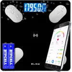 Vannitoa kaalud SMART 180 kg 25in1 klaasist iOS jaoks