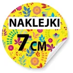 Logoga &uuml;mmargused kleepsud, 7 cm, 100 tk
