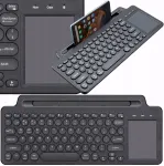 Juhtmevaba klaviatuur Bluetooth puutepadjaga, 2.4 GHz, nutiteleritele ja tahvelarvutitele