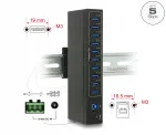 Delock 63919 t&ouml;&ouml;stuslik v&auml;lis-USB jagaja, 10x USB 3.0 type A, 20 kV ESD kaitse