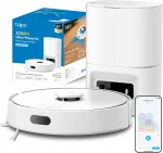 TP-Link Tapo RV30 Max Plus valge puhastusrobot, imemise ja pesemise funktsioon