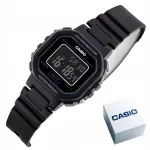Laste kell Casio LA-20WH-1B kronomeetri, &auml;ratuse, siniste detailidega, WR30, karp