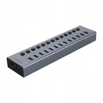 USB jagaja, 13 USB-A porti, l&uuml;lititega, aktiivne, toiteallikaga