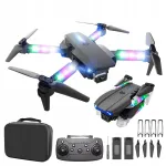 Droon E99D kahe 4K kaameraga, WiFi FPV, LED-valgustusega ja 2 akuga