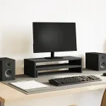 Monitorialus vidaXL, musta tamme toon, 54x22x15 cm