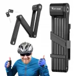 Kokkupandav jalgratta lukk WEST BIKING, 87 cm, must, v&otilde;tmega