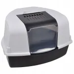 Nurkne suletav valge-antratsiit kassiliivakast, 58 x 47 x 38 cm