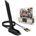 WiFi 6E kolme sagedusega antenn, 9 dBi, RP-SMA, magnetkinnitusega, 2 m, ruuterile