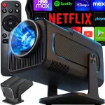 Kaasaskantav 4K WiFi Android TV projektor t&auml;is HD p&ouml;&ouml;rdnupuga