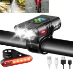 LED jalgrattatuled, eesmine ja tagumine, USB-C laetav komplekt
