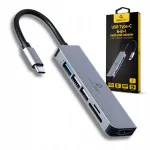 USB-C jagaja Gembird 6-in-1, HDMI, USB 3.1, 2x USB 2.0, SD, MicroSD, AltMode
