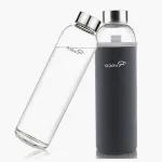 Klaasist borosilikaatpudel 1000 ml, BPA-vaba, hermeetiline, kooli ja spordi jaoks