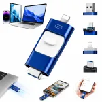 128 GB 4-in-1 USB m&auml;lupulk, USB 3.0, USB-C ja Lightning, sobib telefonile